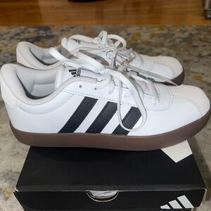 Adidas White and Black VL Court 3.0K